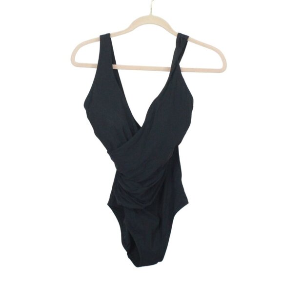 LL Bean Shaping Swimwear Tanksuit Black Size 8 - Picture 1 of 10